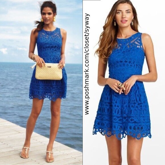 Lilly Pulitzer Blue Foley Dress - Picture 2 of 15